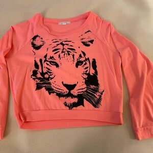 Neon orange tiger sweater